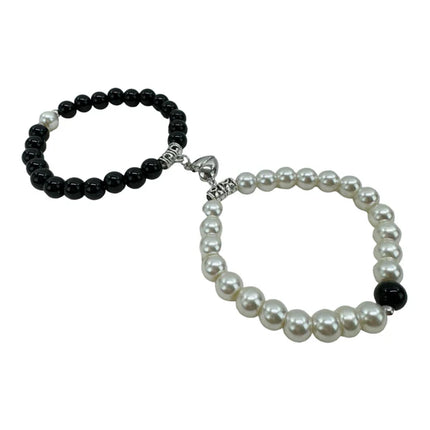 Natural Stone Magnetic Couples Friendship Bracelet BR4214-2 (12PC)