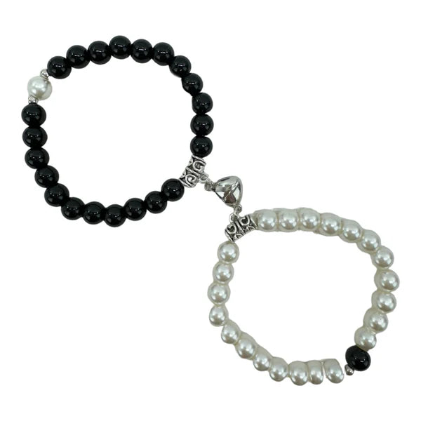 Natural Stone Magnetic Couples Friendship Bracelet BR4214-2 (12PC)