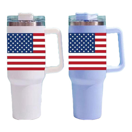 40oz STAINLESS STEEL TUMBLER WITH AMERICAN FLAG CP4417-38 (10PC)