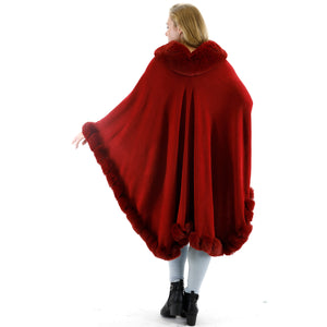 SOLID COLOR FUR SHAWL 3719-1 (6PC)