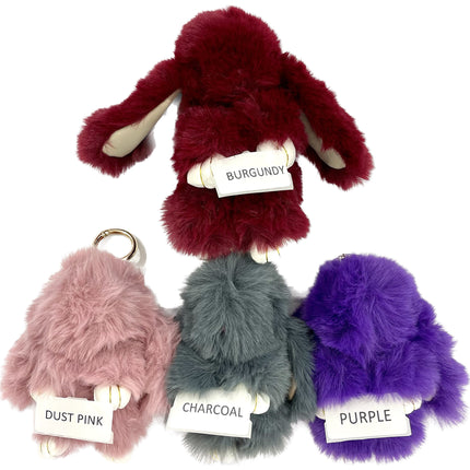 SMALL RABBIT POM POM KEYCHAIN 0225-5 (12PC)