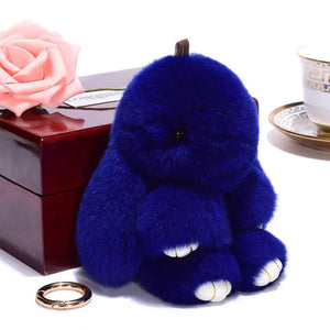 LARGE RABBIT POM POM KEYCHAIN 0225-6 (12PC)