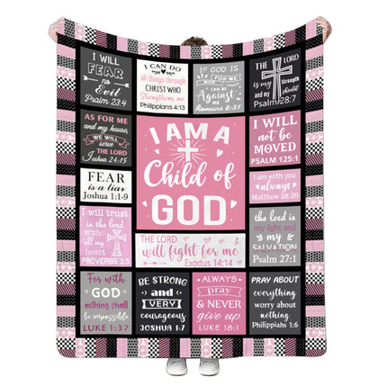 Child of God Bible Verse Biblical Graphic Blanket 2-6 (1PC)