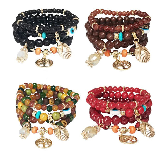 Tree N Evil Eye Charm Ball Bracelet BR2521-72 (12PC)
