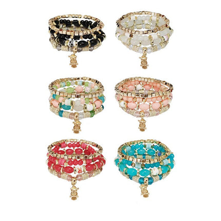 Owl Charm Ball Bracelet BR2521-52 (12PC)
