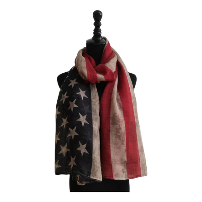 USA FLAG SCARF 724-5B (12PC)