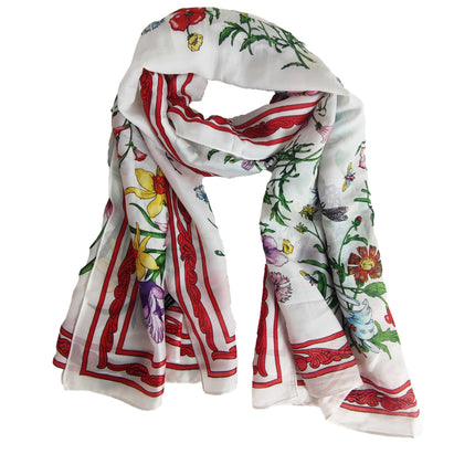 Silky Scarf Flower Pattern 1022-8 (12PC)