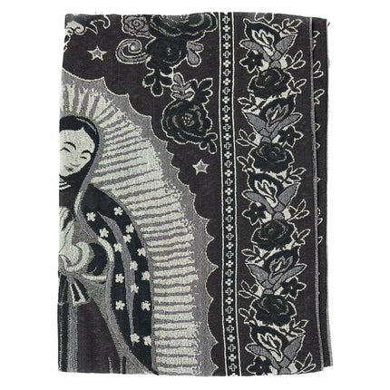METALLIC PASHMINA OUR LADY OF GUADALUPE SCF3719-28 (12PC)