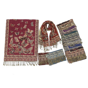 METALLIC PASHMINA BUTTERFLY PATTERN 3719-31 (12PC)
