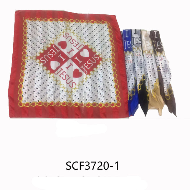 Silky Scarf I Love Jesus ST3720-1 (12PC)