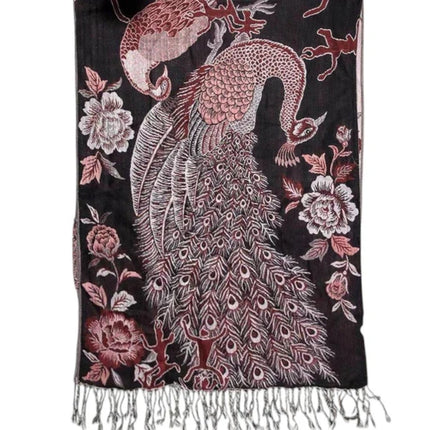 METALLIC PASHMINA PEACOCK SCF4815-14 (12PC)