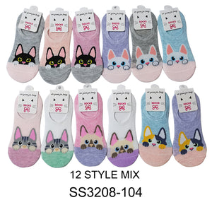 WOMENS SOCKS 3208-104 (12PC)