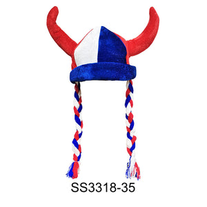 VIKING BRAIDS HAIR PARTY HAT 3318-35 (6PC)