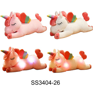 SLEEPING UNICORN LED PLUSH 3404-26 (12PC)
