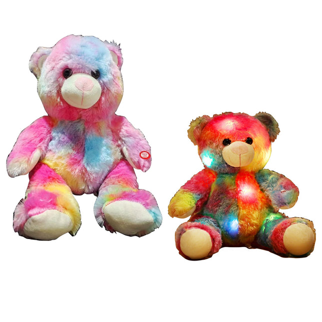 RAINBOW BEAR LED PLUSH 3404-35 (6PC)