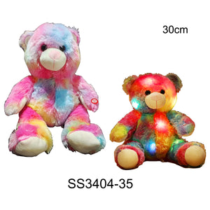 RAINBOW BEAR LED PLUSH 3404-35 (12PC)