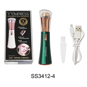 FACIAL HAIR REMOVER USB RECHARGEABLE 3412-4 (12PC)