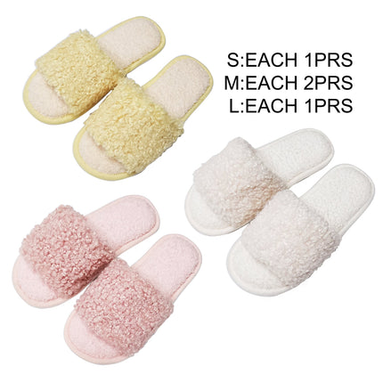 Cute Fluffy Home Slide Slippers SS3429-31 (12PAIR)