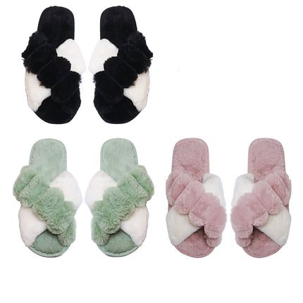 Pom Pom Fluffy Home Slide Slippers SS3429-49 (12PAIR)