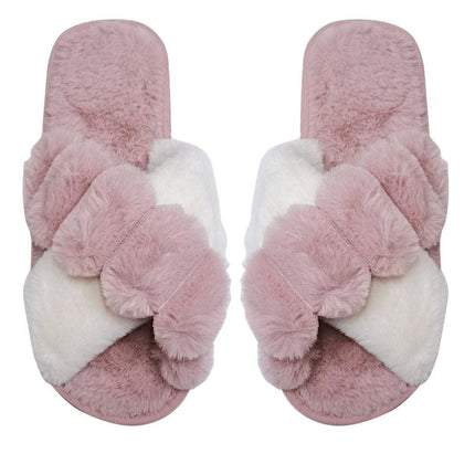 Pom Pom Fluffy Home Slide Slippers SS3429-49 (12PAIR)