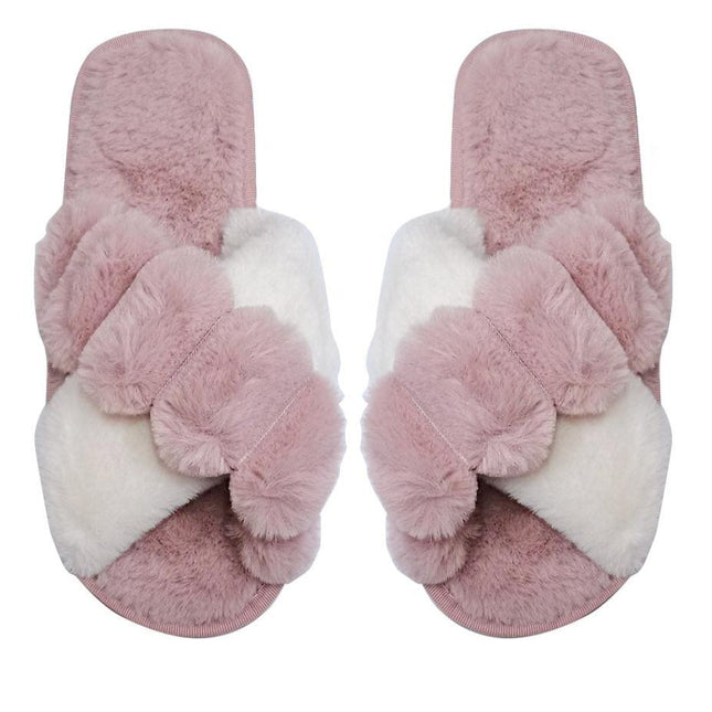 Pom Pom Fluffy Home Slide Slippers SS3429-49 (12PAIR)