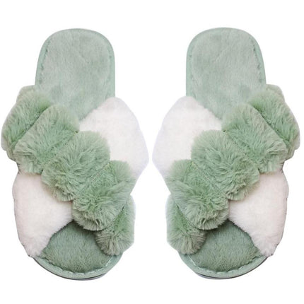 Pom Pom Fluffy Home Slide Slippers SS3429-49 (12PAIR)