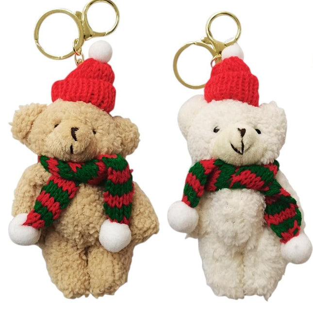 Christmas Muffler Bear Key Chain SS41014-21 (12PC)