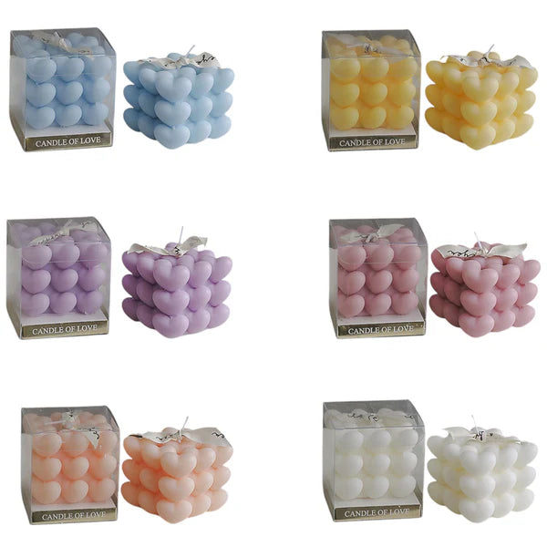 Heart Cube Scented Candle SS41106-19 (12PC)