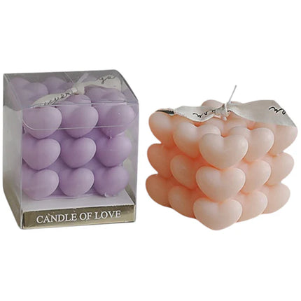Heart Cube Scented Candle SS41106-19 (12PC)