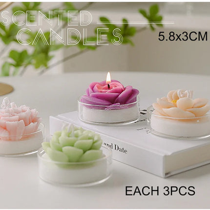 Flower Shape Scented Candle SS41106-23 (12PC)