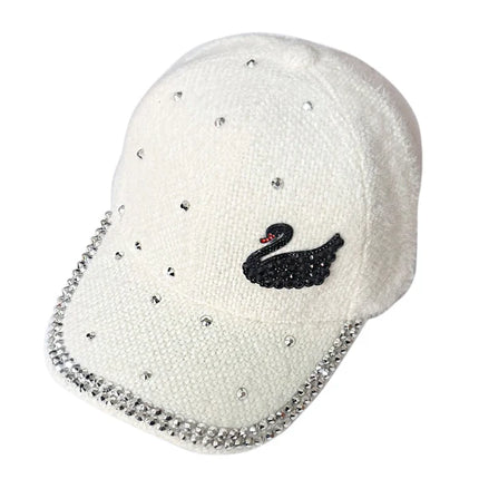 Bling Rhinestone Swan Baseball Cap SS41128-26 (12PC)