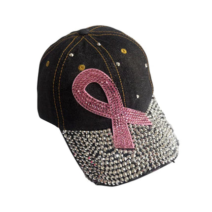 Bling Rhinestone Ribbon Baseball Cap SS41128-6 (12PC)
