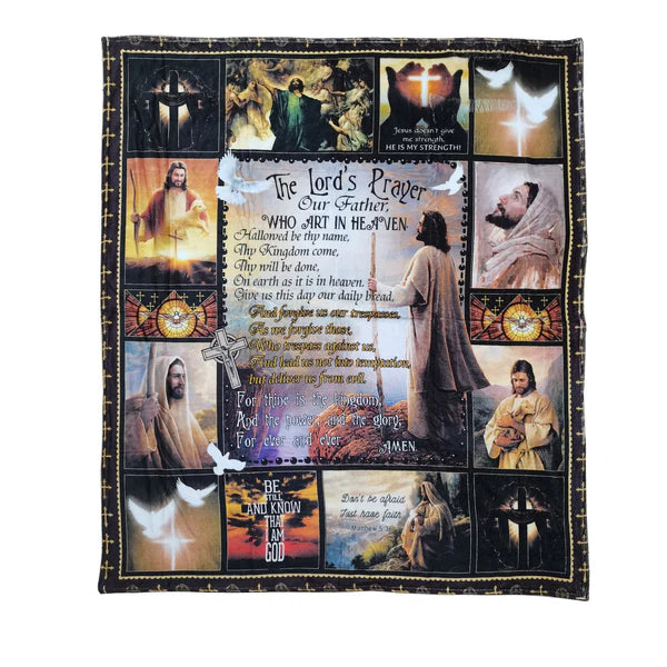 THE LORD'S PRAYER JESUS GRAPHIC BLANKET 4316-13 (1PC)