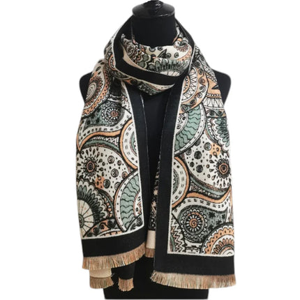 Cashmere Feel Scarves Paisley Pattern SCF4902-5 (12PC)