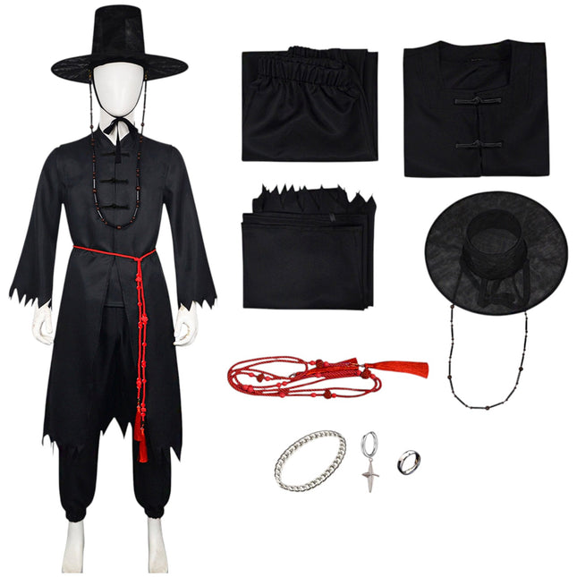 Gat Hat Korean Jeoseung Saja Death reaper Hat and Costume Wear Set SS5731-13 (4PC)