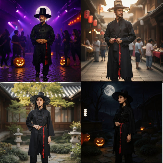 Gat Hat Korean Jeoseung Saja Death reaper Hat and Costume Wear Set SS5731-13 (4PC)