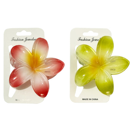 Hawaiian Flower Hair Claw Clip SS5830-34 (12PC)