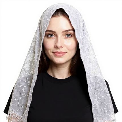 Rose Pattern Lace Scarves SS629 (12pcs)