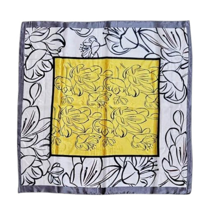 Satin Scarf Flower Pattern in Square ST4612-5 (12PC)