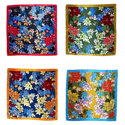 Satin Scarf Floral Pattern ST4825-7 (12PC)