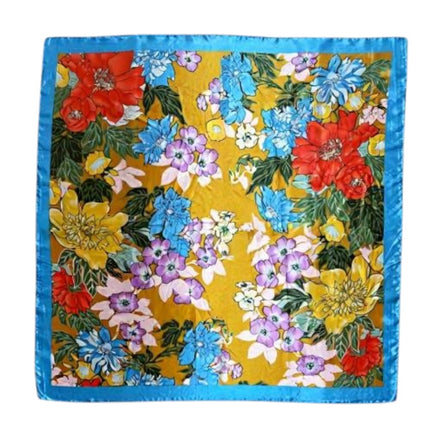 Satin Scarf Floral Pattern ST4825-7 (12PC)