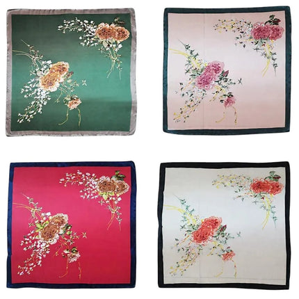 Satin Scarf Rose Pattern ST4908-11 (12PC)