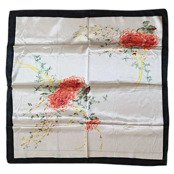 SATIN SCARF ROSE PATTERN ST4908-11 (12PC)
