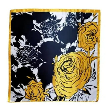 Satin Scarf Big Roses Pattern  ST4908-19 (12PC)