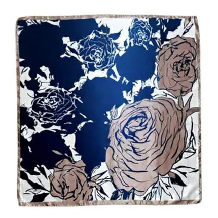 Satin Scarf Big Roses Pattern  ST4908-19 (12PC)