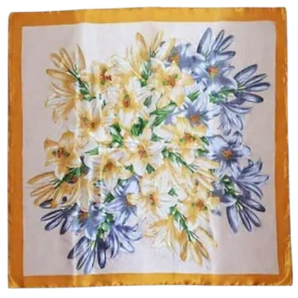 Satin Scarf Lily Flowers Pattern ST4908-5 (12PC)