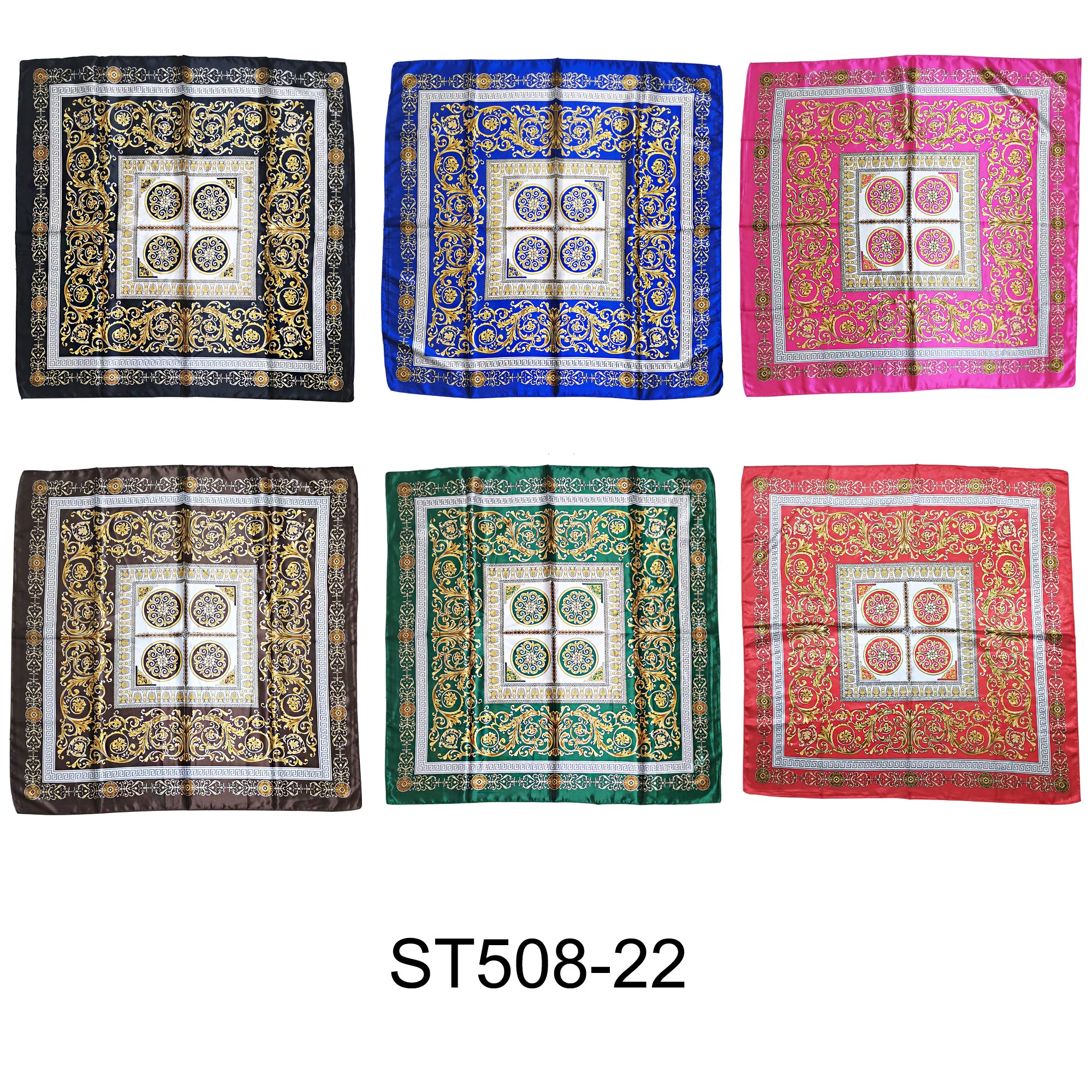 SATIN SCARF PATTERN 508-22 (12PC)