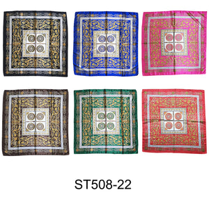 SATIN SCARF PATTERN 508-22 (12PC)