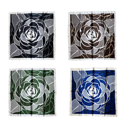 Satin Scarf Rose Pattern  ST5307-12 (12PC)