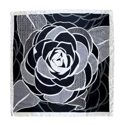 Satin Scarf Rose Pattern  ST5307-12 (12PC)